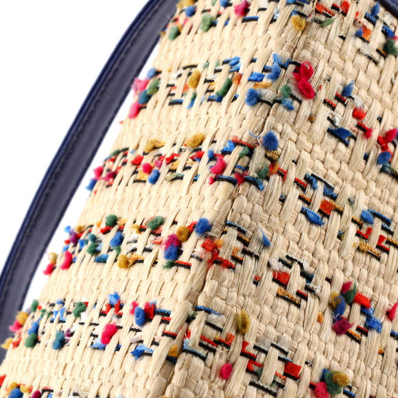 Christian Dior Medium Lady Dior Bag Woven Raffia with Tweed and Leather - Picture 6 of 6